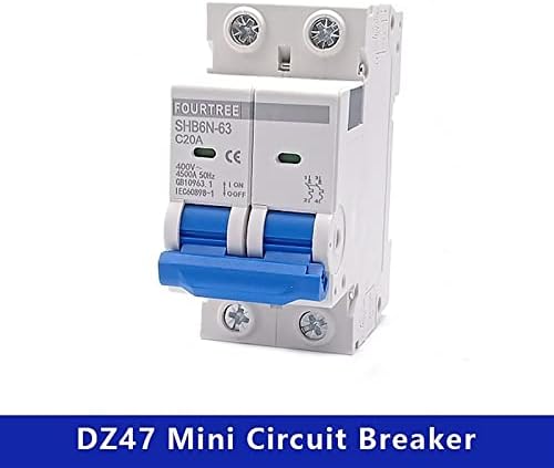 Zaahh 1pcs 2 pólo mini circuito interruptor miniatura interruptor de ar doméstico mcb montagem 400V ~ ctype 36mm