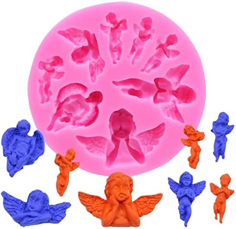 Angel Baby Fondant Mold 8 Tamanhos de fada Ferramentas de decoração de bolo de silicone