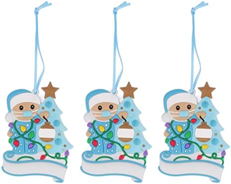 Pingente de neve na árvore de Natal, fácil pendurar árvore de natal decoração diy 3pcs lindo PVC saudável para o natal