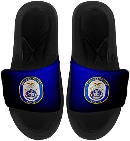 Sandálias/slides de lesão/slides expressos para homens, mulheres e jovens - USS Arlington da Marinha dos EUA,