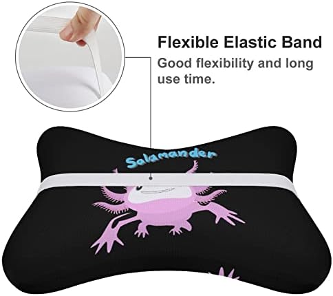 Salamandra Axolotl Carconte de travesseiro de pescoço de carro macio Pillow Pillow Rest Cushion Packow 2 para dirigir