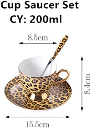 MJWDP LEOPARD BONE CHINA CAFELO Conjunto de chá de porcelana Conjunto de chá de maconha Copo de cerâmica Conjunto