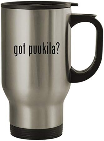 Presentes Knick Knack Got Puukila? - caneca de viagem de aço inoxidável de 14 onças, prata
