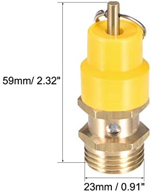 válvula de segurança UXCELL Válvula de alívio de pressão do compressor de ar, g1/2 masculino,