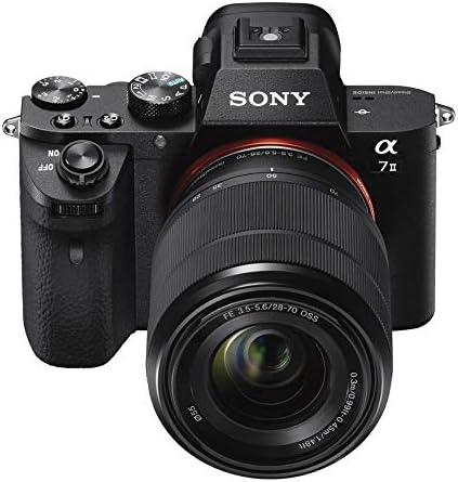 Sony Alpha A7ii Pacote de câmera digital sem espelho com lente 28-70mm f/3.5-5.6 e cartão SD de 64 GB