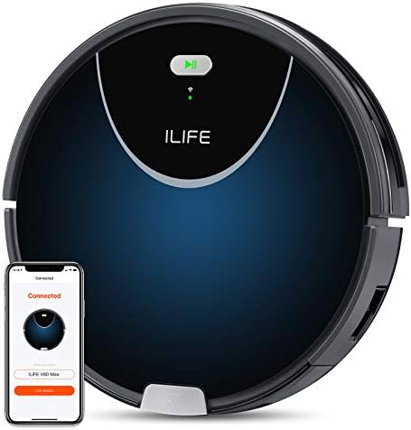 Ilife V80 Max Robot Vacuum Cleaner, Wi-Fi Connected, 2000pa Max Sucção, trabalha com Alexa, 750ml de lixo,