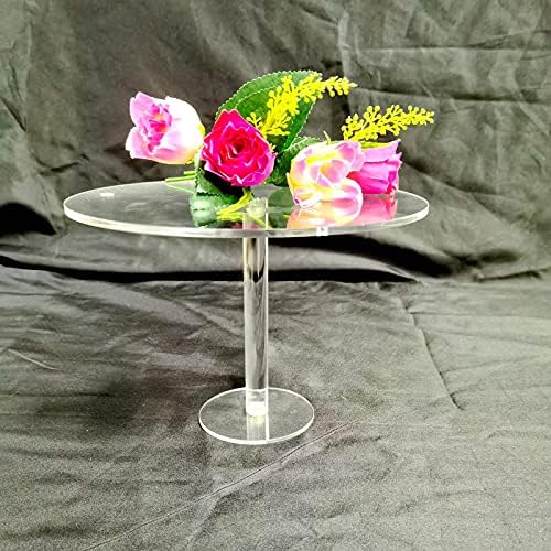 Hesin Clear Acrylic Bolo Stand 6 Conjunto de acrílico Round Pedestal Display Riser Flor Stand