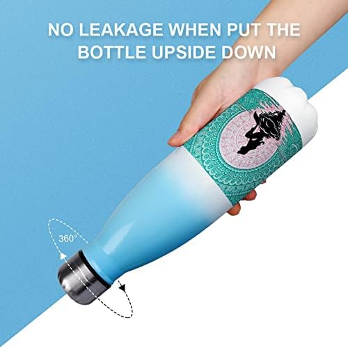 Uma sereia refletida no mar de 17 onças de água esportiva garrafa de água inoxidável aço a vácuo em forma de cola reutilizável frasco esportivo