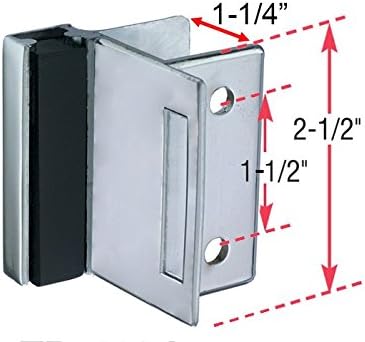 TP 1100 Dado de partição do banheiro Cast Zamac Complete Inswing Port Hardware Conjunto, 1 pol. Porta 1-1/4 pol. Pilaster