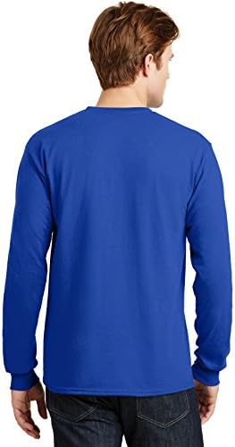 5.6 oz. 50/50 camiseta de manga longa azul real, l