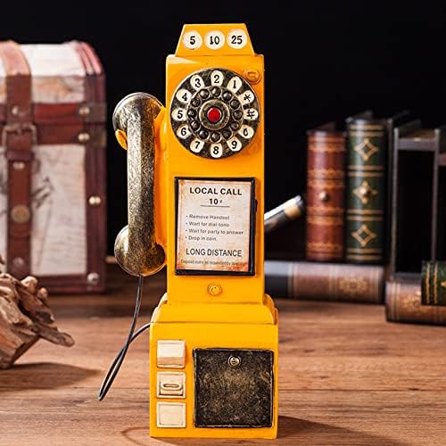 Modelo de telefone antigo criativo Retro retro decorativo Resina rotativa rotativa Telefone Decoração de
