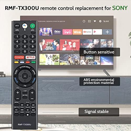 Remoto de voz RMF-TX300U Substitua para Sony Smart Bravia Remote, Sony Bluetooth Voice Mic Remote