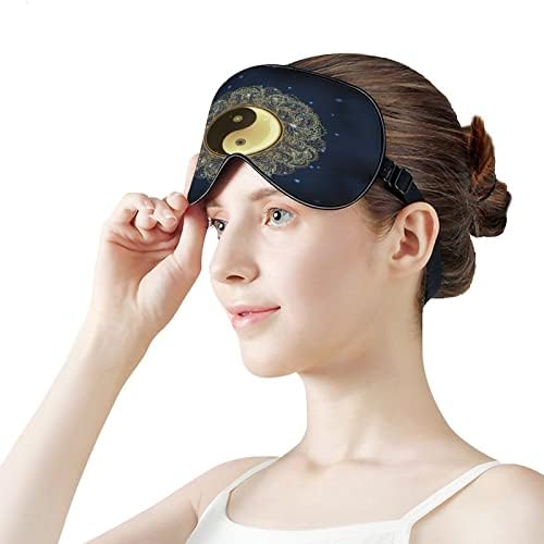Símbolo de Diwali OM com Mandala Sleeping Sleeping Blindfold Máscara Cover de sombra de olho fofo com cinta ajustável para homens homens noite