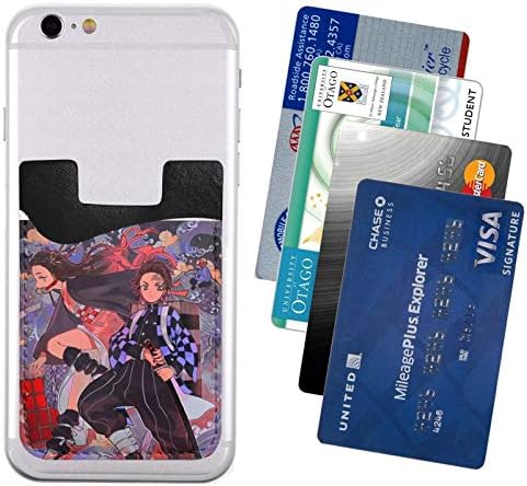 Anime Demon Slayer Ultra Slim Phone Wallet Holder Pocket - Compatível para iPhone Android e muitos smartphones