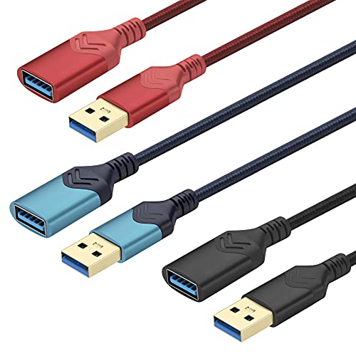 Cabo de extensão USB 3.0, cabo de extensão de alta velocidade de 15 pés USB um cabo de extensão masculino