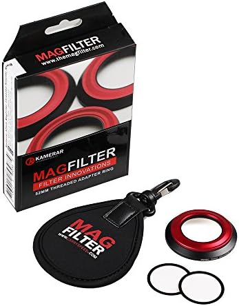 Kamerar Magfilter 58mm Ring Adaptador rosqueado com bolsa de transportadora, anéis de filtro de lente magnética,