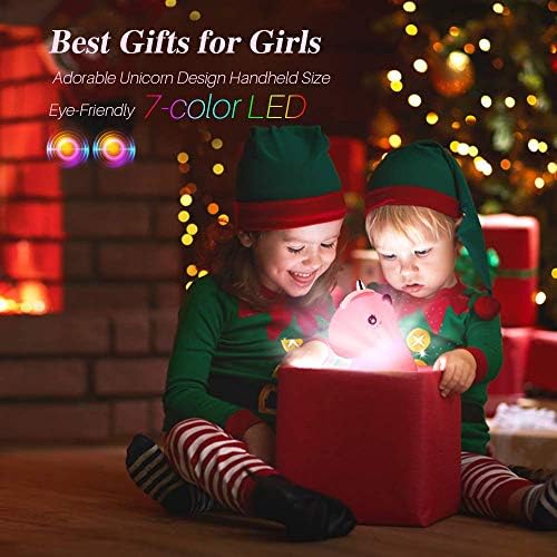 Goline Unicorn Gifts for Girls, Unicorn Night Lights for Kids Christmas, Melhores presentes para 2 3 4 5 6 7 8 anos garotas de meninas, fofos unicorn noturl Light for Bedroom.