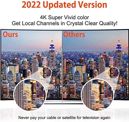 2023 Antena de TV Digital Antena Indoor HDTV 350 Miles Range com amplificador de sinal, Antena Digital HD Suporte