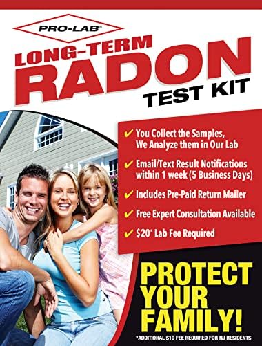 Kit de teste de radon a longo prazo para longa data - O kit de teste de radon de longo prazo para casa é aprovado pela EPA - Fácil de usar o teste de radon a longo prazo - usa a tecnologia de teste de radon alfa de longa duração