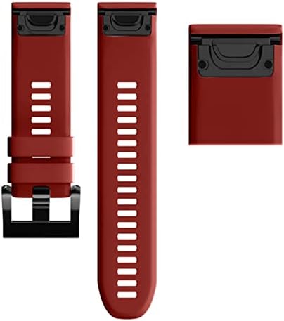 Murve 26 22mm Silicone Redunda Relógio Relógio Strap para Garmin Fenix ​​7 7x 6x 5x 3 3HR Relógio EasyFit Strap Strap