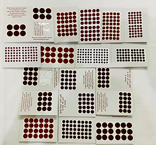 Suhag bindivelvet bindi mang tiki vermelho marrom mix de cores de 15 cartas em diferentes tatuagens adesivos