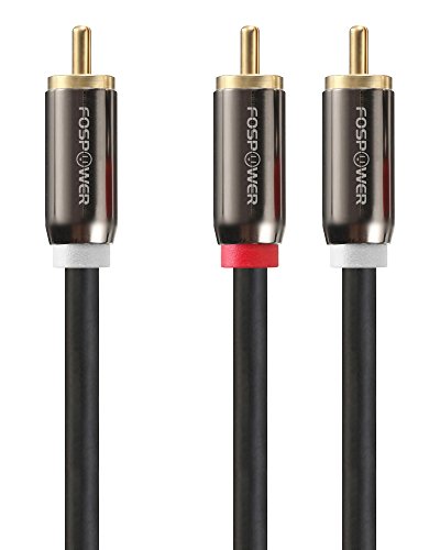 FospOwer RCA Y-Adapter, 1 RCA macho para 2 RCA Male Y Splitter Splitter Digital Selas Audio Cable