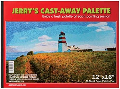 Jerry's Cast Away Paper Artist Palette Pads - Paleta de paleta descartável com revestimento de 35 lb de 35