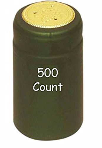 Cápsulas de encolhimento de pvc verde metálico-500 contagem