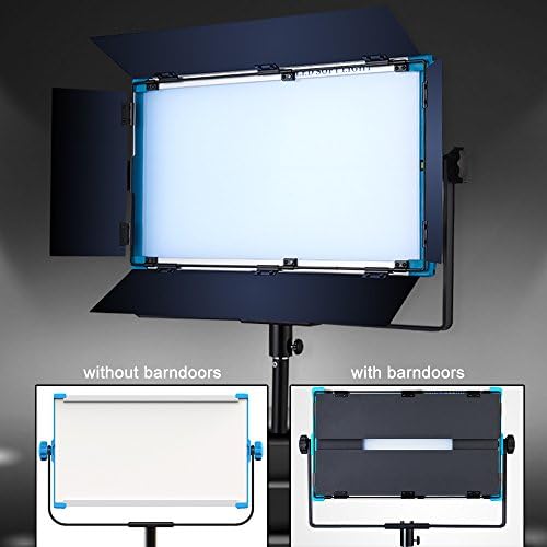 Yidoblo RGBW LED Painel de luz de vídeo suave 2800K-10000K Ajustável por DMX/telefone App/Remote Controller com portas de celeiro/bolsa de transporte, iluminação de fotografia contínua para estúdio de foto