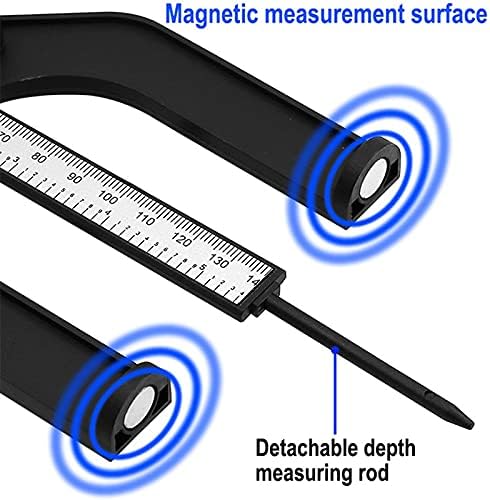 WSSBK Digital Depth Medidor LCD Altura Os pinças de altura com pés magnéticos para mesas de roteador Ferramentas de medição de madeira