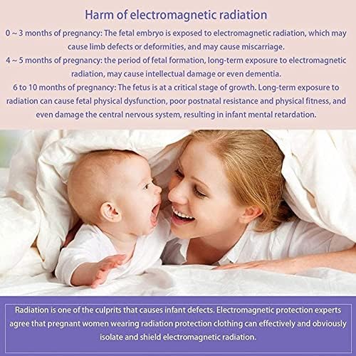 Rafcar Proteção de radiação Roupas de maternidade, anti-radiação de estilinagem de maternidade para RF/LF Bloqueio/blindagem