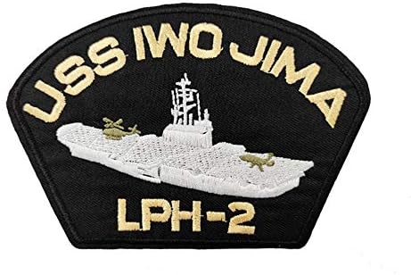 Navy USS IWO JIMA LPH-2 bordado ferro-bordado em costura no patch