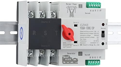 Scruby YCQ4-100E/3P 63A 100A Power Dual Power Automatic Transfer Switch 220V AC 8Ka DIN ATS