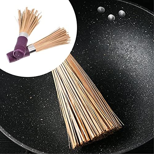 Misturador de mão Hemoton 2pcs pincel de limpeza de pincel de wok natural para pincel tradicional de lavagem tradicional para pistas de cozinha tradicionais de lavagem de lavagem de louça Matcha Matcha