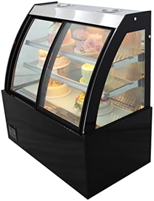 Intsupermai Piso Standing Refrigerated Cake Showcase de 47 polegadas de panificação comercial Gabinete de vidro Glass Refrigerado Bolo Showcase Bakery Display Sthe de vitrine da porta da frente 220V