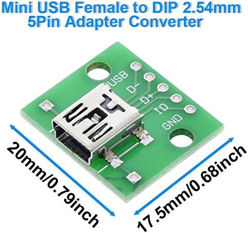 DAOKI 8PCS USB para DIP Conversor adaptador com mini fêmea USB, micro USB fêmea, USB 2.0 USB 3.0 fêmea, fêmea