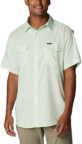 Utilizer masculina de Columbia II Camisa de manga curta sólida, Niagara, grande alta