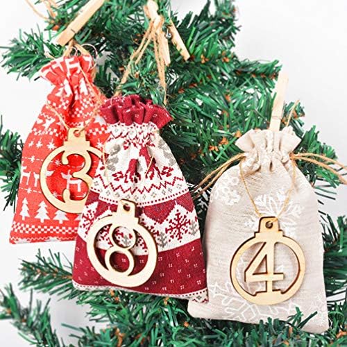 Doitool 1 Defina as sacolas de presente de Natal com a festa de Natal da festa de Natal Bolsa de bolsas de doces para pendurar ïnter115cmï¼ ‰