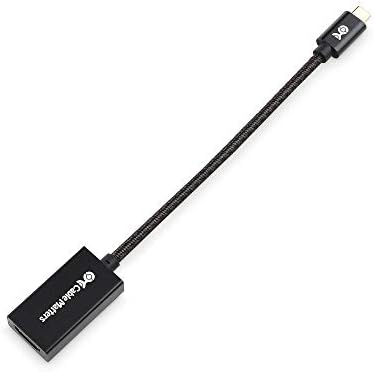CABO MATERES DE MATERIAIS ADAPTADORES USB C PARA HDMI 4K em alumínio preto fosco para MacBook, XPS,