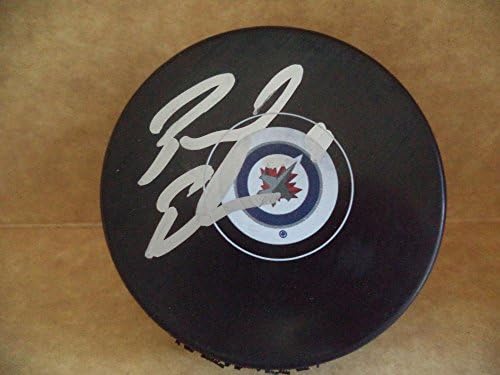 Paul Postma Winnipeg Jets assinou o puck de hóquei de autógrafo com CoA