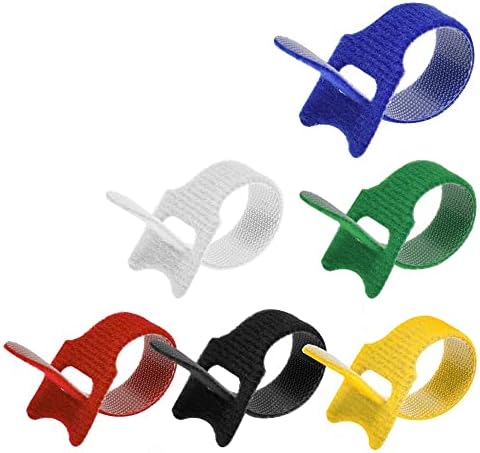 Beszin 4 Gancho reutilizável e loop Auto -preenchido Multicolor Cabra de cabo de fixação - Molfibra de tecido de