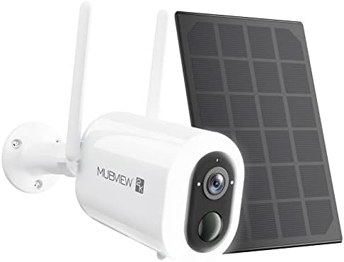 MUBVIEW Câmeras de Segurança Solar Wireless Filhorl FloodLight, 2K Câmera externa sem fio, câmera de segurança doméstica ao ar livre, 800 lumens luz/sirene/14000 bateria/2.4g wifi/conversa de 2 vias/ip67/sd/nuvem