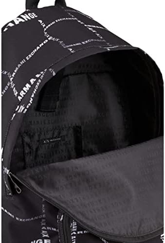 A | X Armani Exchange Macks Optical Allover Backpack, Nero/Bianco, OS