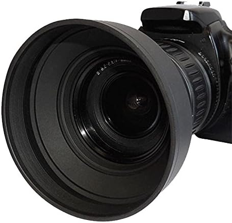 Kit de filtro de 3 peças + lente tulipa Capuz + capuz de borracha macia + tampa da lente + para selecionar Canon, Nikon, Sony, Olympus, Panasonic, Fuji, Sigma SLR, câmeras e camera