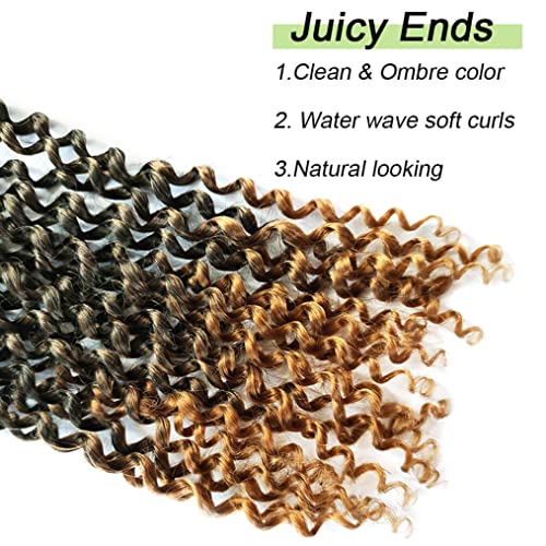 VCHIDO 6 Pacote cabelos de paixão Twist 18 polegadas ombre ombre loira onda de água de crochê para tranças