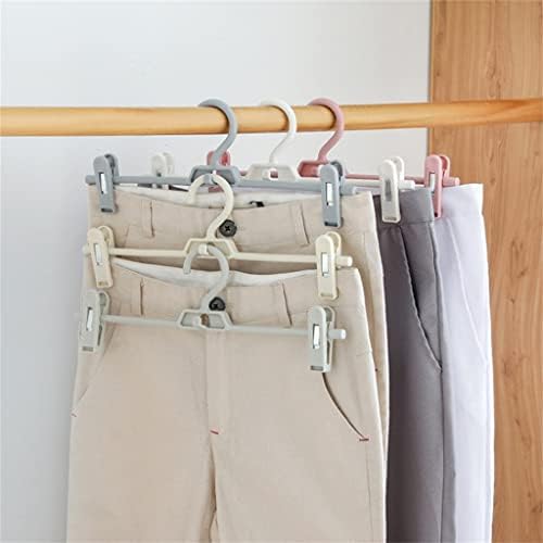 Iuljh hanger durável guarda-roupa hakama não deslizamento clipe de clipe de plástico multifuncional rack de secagem
