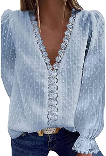 Botão para baixo blusas de chiffon para mulheres elegantes femininas chiffon blusa v pescoço casual manga longa blusas camisetas