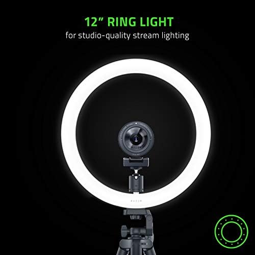 Luz do anel Razer - luz do anel LED USB de 12 polegadas com tripé para PC e transmissão móvel preto