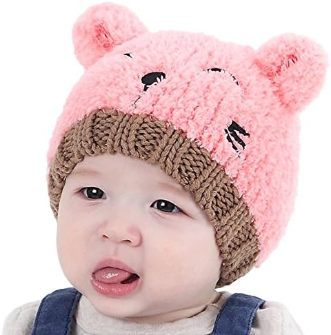 Xzhdd Toddler bebê chapéu de malha quente inverno Crianças 1/2pc Bapa de esqui grossa sólida com