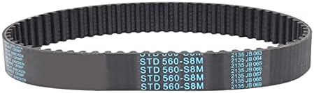 Axwerb Premium 5pcs Belts de polia, S8M-512/520/528/552/560/576/584/592/600/616/624 Cintos síncronos de borracha largura 20/20/30/40 mm para 8m